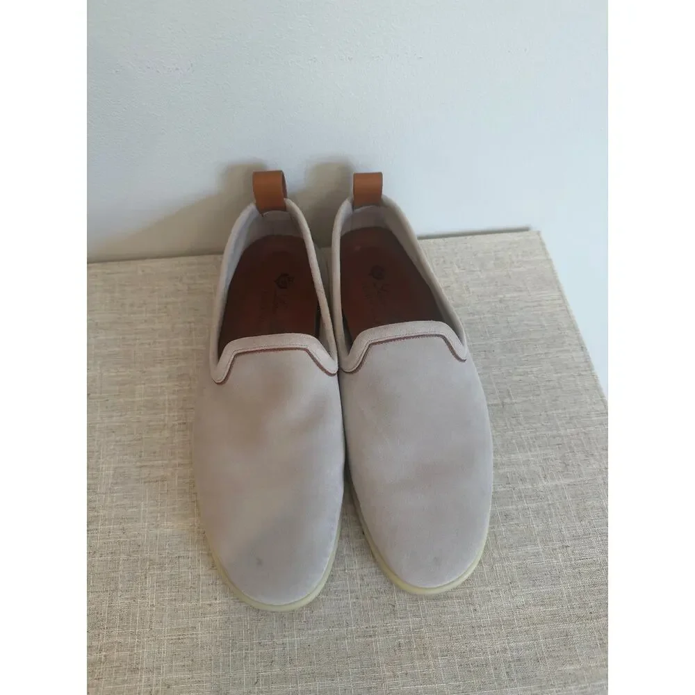 Loro Piana Venice Walk Suede Loafers Men's Size 39 Very Good Condition